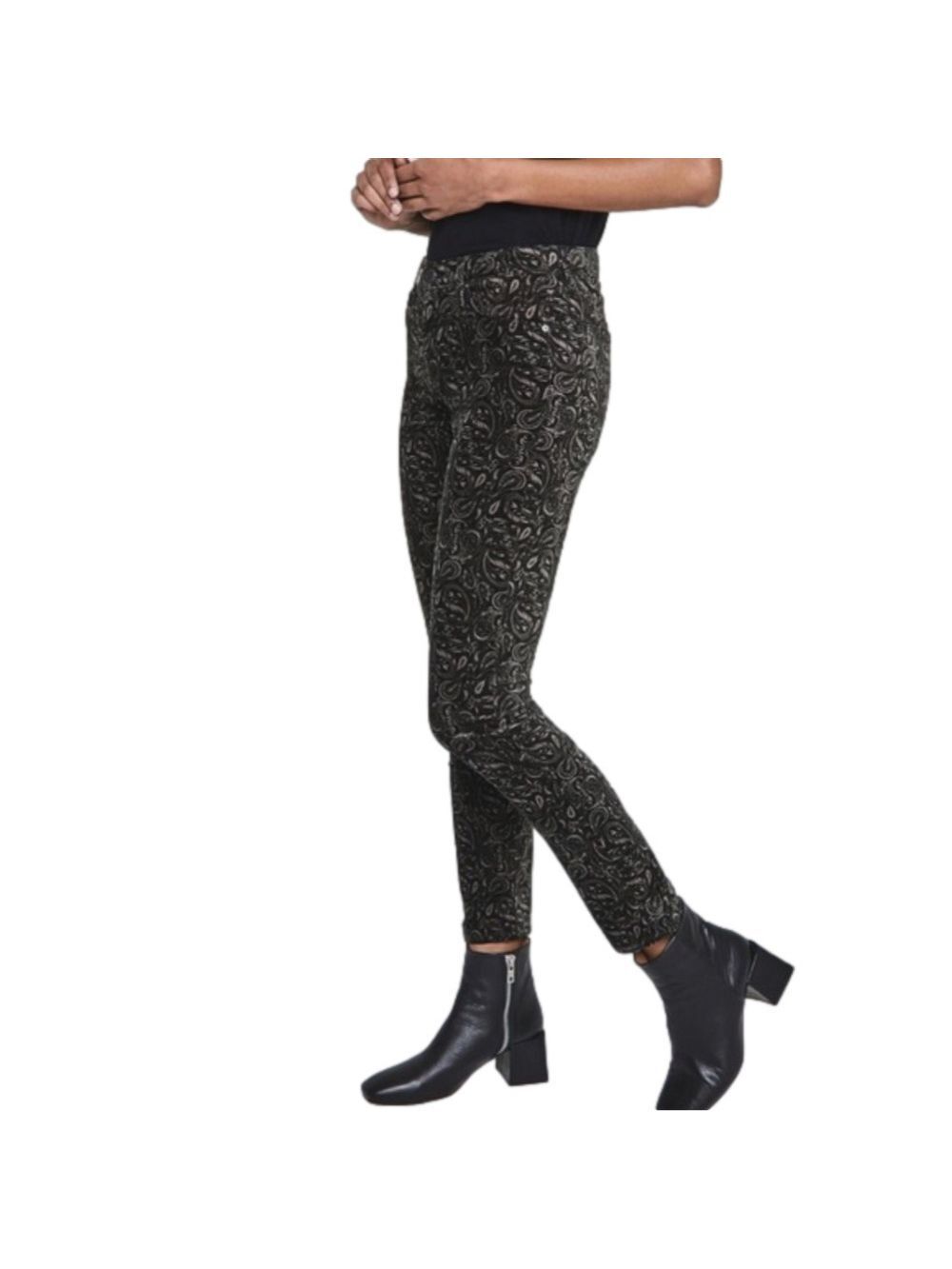 Adriano Goldschmied Stevie paisley print velvet ankle pant